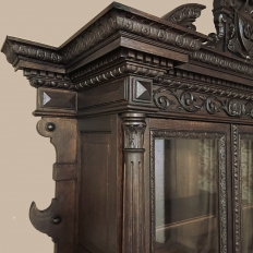 19th Century French Renaissance Two-Tiered Bookcase ~ Bibliotheque