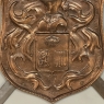 Vintage Decorative Embossed Copper Shield with Pair of Swords