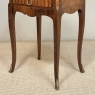 Pair of French Marble Top Marquetry Side Tables ~ Nightstands