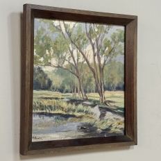 Framed Oil Painting on Canvas by Emile Roulin