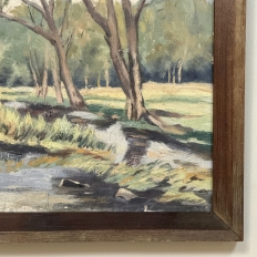 Framed Oil Painting on Canvas by Emile Roulin