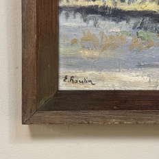 Framed Oil Painting on Canvas by Emile Roulin