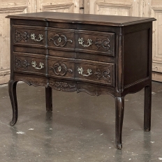 Country French Louis XV Walnut Commode