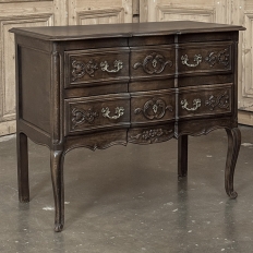 Country French Louis XV Walnut Commode