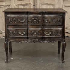 Country French Louis XV Walnut Commode