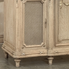 19th Century Louis XVI Stripped Oak and Ormolu Marble Top Buffet