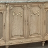 19th Century Louis XVI Stripped Oak and Ormolu Marble Top Buffet