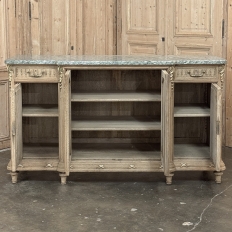19th Century Louis XVI Stripped Oak and Ormolu Marble Top Buffet