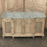 19th Century Louis XVI Stripped Oak and Ormolu Marble Top Buffet