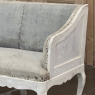 18th Century Swedish Rococo Bench in Hand-Scraped Painted Finish