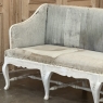 18th Century Swedish Rococo Bench in Hand-Scraped Painted Finish