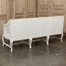 18th Century Swedish Rococo Bench in Hand-Scraped Painted Finish
