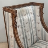 Pair 19th Century French Louis XVI Walnut Bergères ~ Armchairs