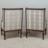 Pair 19th Century French Louis XVI Walnut Bergères ~ Armchairs
