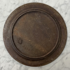 19th Century French Cast Iron Cache Pot with Saucer