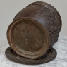 19th Century French Cast Iron Cache Pot with Saucer