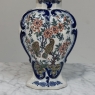 Pair 18th Century Delft Ceramic Lidded Vases