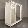 Antique Italian Neoclassical Painted Triple Armoire