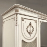 Antique Italian Neoclassical Painted Triple Armoire