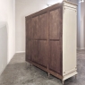Antique Italian Neoclassical Painted Triple Armoire