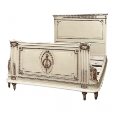 Antique Italian Neoclassical Painted QUEEN Bed