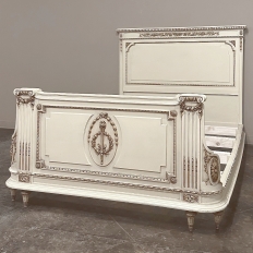 Antique Italian Neoclassical Painted QUEEN Bed