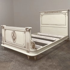 Antique Italian Neoclassical Painted QUEEN Bed
