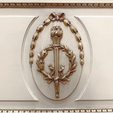 Antique Italian Neoclassical Painted QUEEN Bed