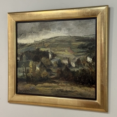 Framed Oil Painting on Canvas by Guy Cambier (1923–2008), Dated 1946, 'Village Landscape'