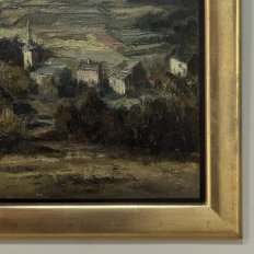 Framed Oil Painting on Canvas by Guy Cambier (1923–2008), Dated 1946, 'Village Landscape'