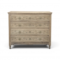 18th Century Stripped Oak Commode from Herve in Brittany