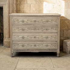 18th Century Stripped Oak Commode from Herve in Brittany