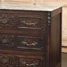 Antique Liégeoise Louis XIV Marble Top Commode