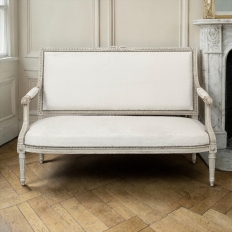 19th Century French Louis XVI Painted Canapé ~ Settee