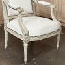 Pair of French 19th Century Louis XVI Painted Armchairs ~ Fauteuils