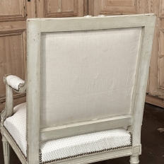 Pair of French 19th Century Louis XVI Painted Armchairs ~ Fauteuils