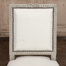 Pair of French 19th Century Louis XVI Painted Armchairs ~ Fauteuils