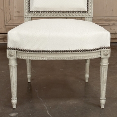 Pair of French 19th Century Louis XVI Painted Armchairs ~ Fauteuils