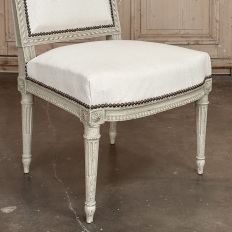 Pair of French 19th Century Louis XVI Painted Armchairs ~ Fauteuils