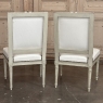 Pair of French 19th Century Louis XVI Painted Armchairs ~ Fauteuils
