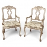 Antique Liegoise Louis XIV Armchairs in Stripped Oak