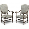 Pair Antique French Louis XIV Armchairs