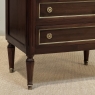 French Louis XVI Petite Mahogany Commode with Carrara Marble