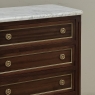 French Louis XVI Petite Mahogany Commode with Carrara Marble