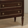 French Louis XVI Petite Mahogany Commode with Carrara Marble