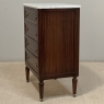 French Louis XVI Petite Mahogany Commode with Carrara Marble