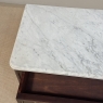 French Louis XVI Petite Mahogany Commode with Carrara Marble