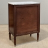 French Louis XVI Petite Mahogany Commode with Carrara Marble