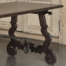 19th Century Spanish Walnut Dining Table with Wrought Iron