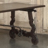 19th Century Spanish Walnut Dining Table with Wrought Iron